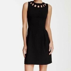 Eliza J Cut Out  Sheath Black Dress LBD Size 10